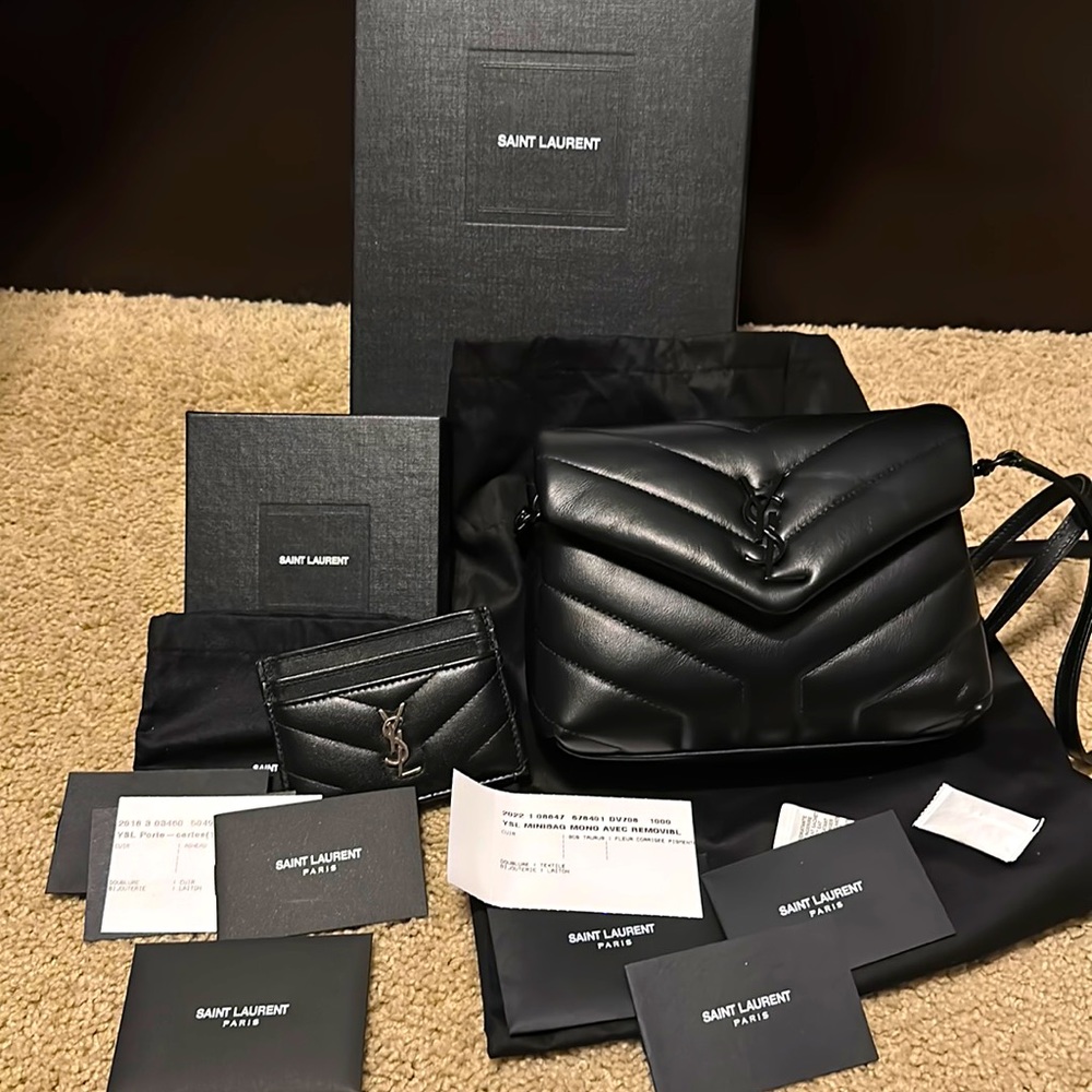 Like new YSL Toy Lou Lou bag and YSL credit card holder
